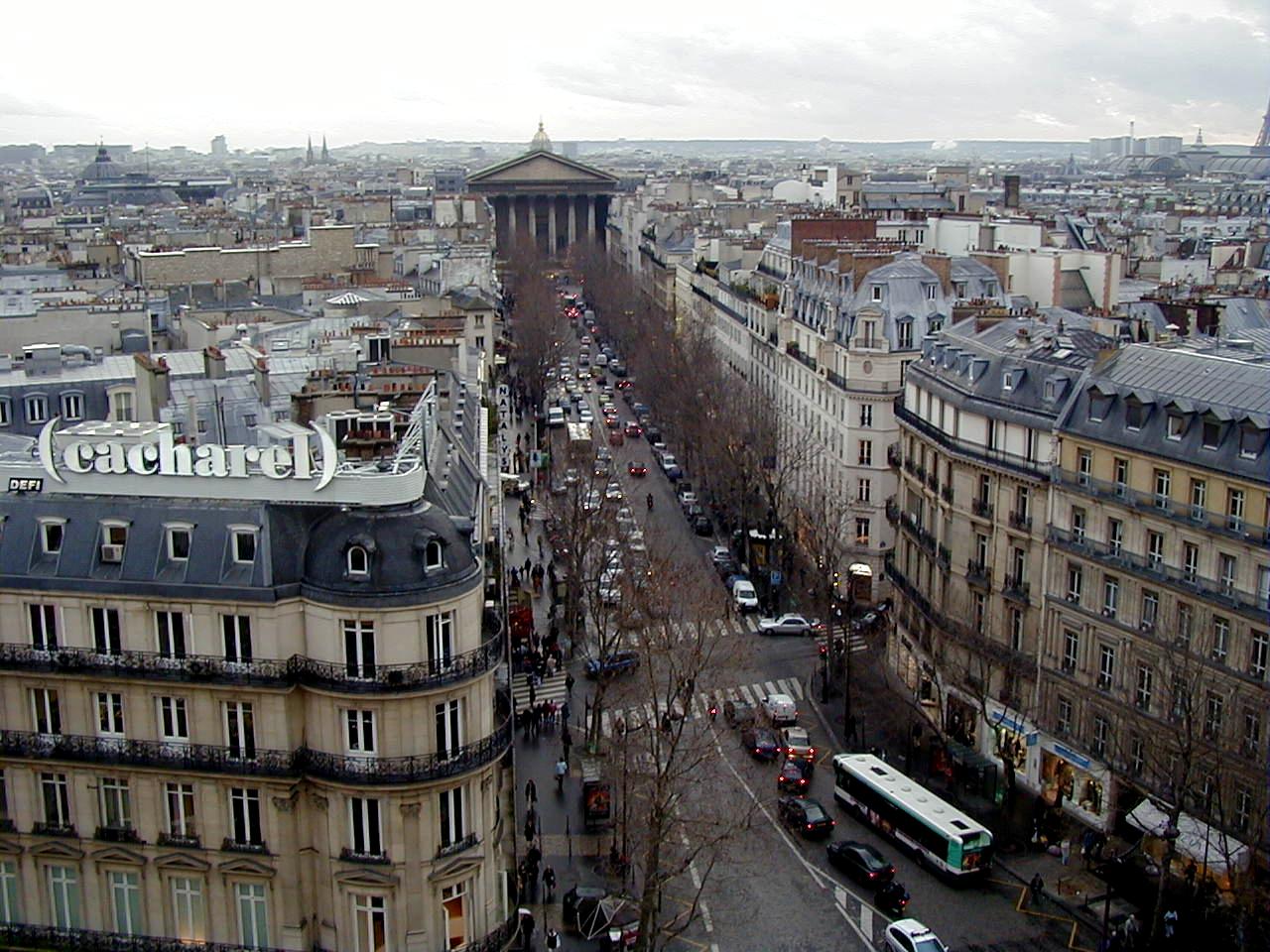 Rue Auber from the roof of