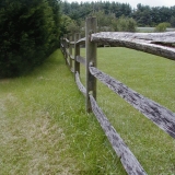 A wooden yard fence