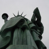 The Statue of Liberty as seen from the support plane