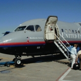 An United Express' airplane at the O'Hare International airport