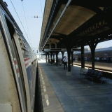 An Amtrak train on its way to New York