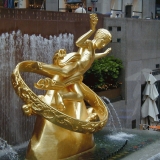 The Prometheus statue at Rockefeller Center