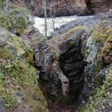 Cliffs worn out by the Oulankajoki river