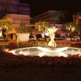 A fountain in a park