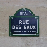 A street sign at Passy district