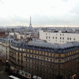 A view in direction of the Eiffel tower from the roof of Au Printemps department store