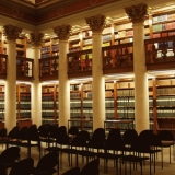 Book shelves at the Helsinki University Library