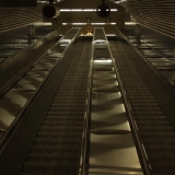 Escalators at Hakaniemi subway station