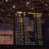 The international departure hall at Helsinki-Vantaa airport