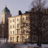 The Alexander Nevski church and an old russian barracks