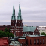 Johannes church seen from the Erottaja fire house tower