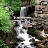 A waterfall and a creek