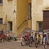 Bicycles at the inner yard of a building in Kruununhaka