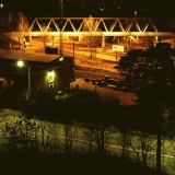 Veturitie street and a railway bridge