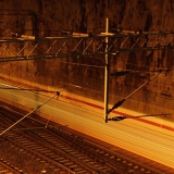 A local train passing the bridge at Linnunlaulu