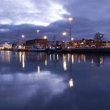 West port at dusk