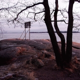 Wintry shore at Veijarivuori park