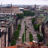 A view from Erottaja fire house tower to Mannerheimintie