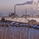 Salmisaari power plant from Seurasaari