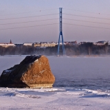 A rock and a power line at Seurasaarenselk