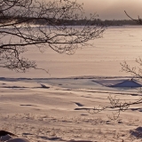 Snowy beach at Seurasaari