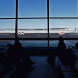 A view out from the international terminal