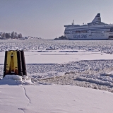 South port in ice cover