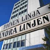 A street sign at Toinen linja