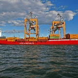 Container ship Sea Containers V in the Eastern harbour