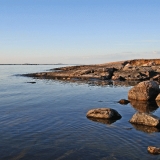 Rocky beach as Kistren island