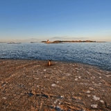 Beach rock at Kistren island