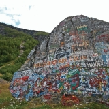 Graffiti on stone