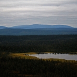 Old Salla nordic mountains seen from Pieni Pyhtunturi