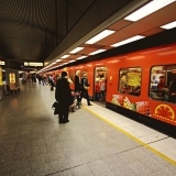 Subway train at Hakaniemi station