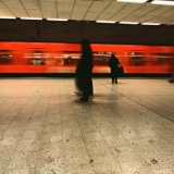 Subway train at Kamppi station