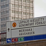 Driving through Merihaka forbidden