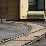 Rails at Vallila tram hall yard