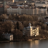 Buildings at Linnunlaulu and Hakaniemi seen from the Stadium tower