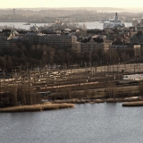 Nkym keskustan suuntaan Stadionin tornista, etualalla Tlnlahti