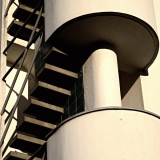 Detail on the Olympic stadium tower staircase