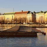 Apartment blocks on Merikatu street