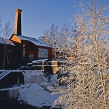 An old industrial milieu at winter