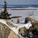 Quartzite rock at the peak of Ukko-Koli