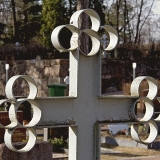 A grave cross at the orthodox cemetery