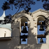 Bells at the orthodox cemetery chapel