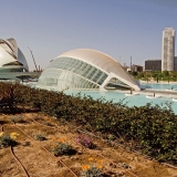 The planetarium and the opera house at the art and science center