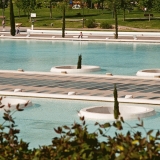 Islets in a pool at the art and science center