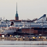 The tip of Katajanokka, M/S Viking Rosella ja M/S Silja Serenade