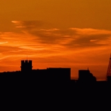 The silhouette of Merikatu street