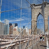 Brooklyn bridge and lower Manhattan